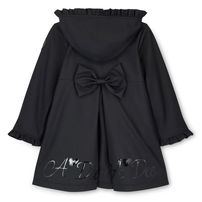 Back of the A Dee black nova raincoat.