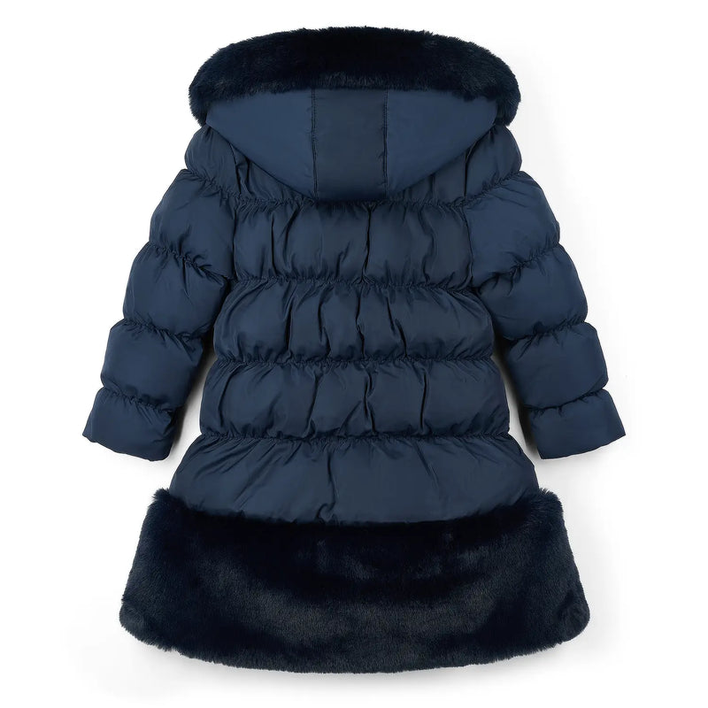 Back of the A Dee navy rhea coat.