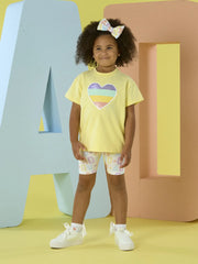 Girl modelling the A Dee saz shorts set.