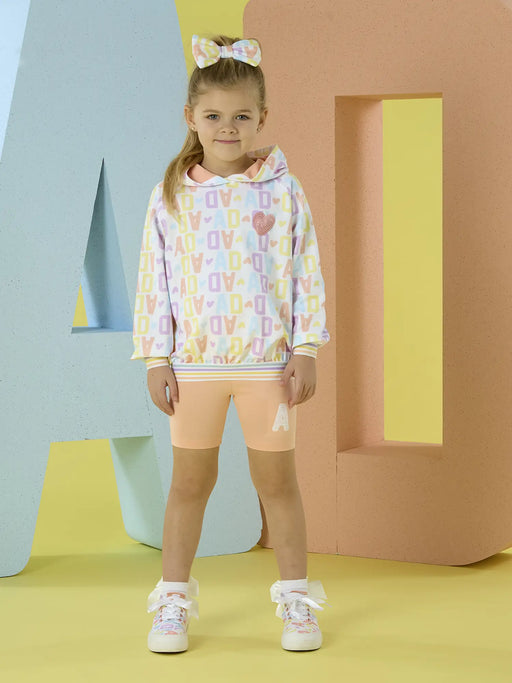 Girl modelling the A Dee sisi shorts set.