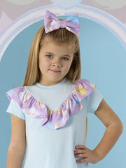 Girl modelling the A Dee solana bow clip.