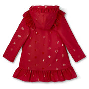 Back of the A Dee red stella raincoat.