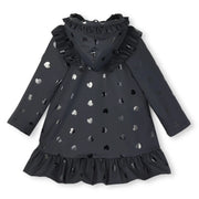 Rear view of the A Dee girl's stella raincoat.