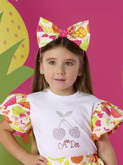 Girl modelling the A Dee tala headband.
