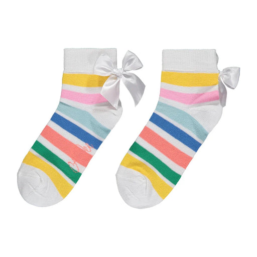 A Dee ubah striped ankle socks.