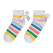 A Dee ubah striped ankle socks.