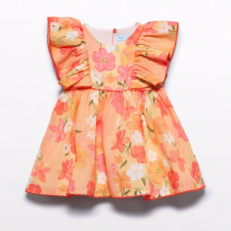 Abel and Lula baby girl's floral dress - 05020.
