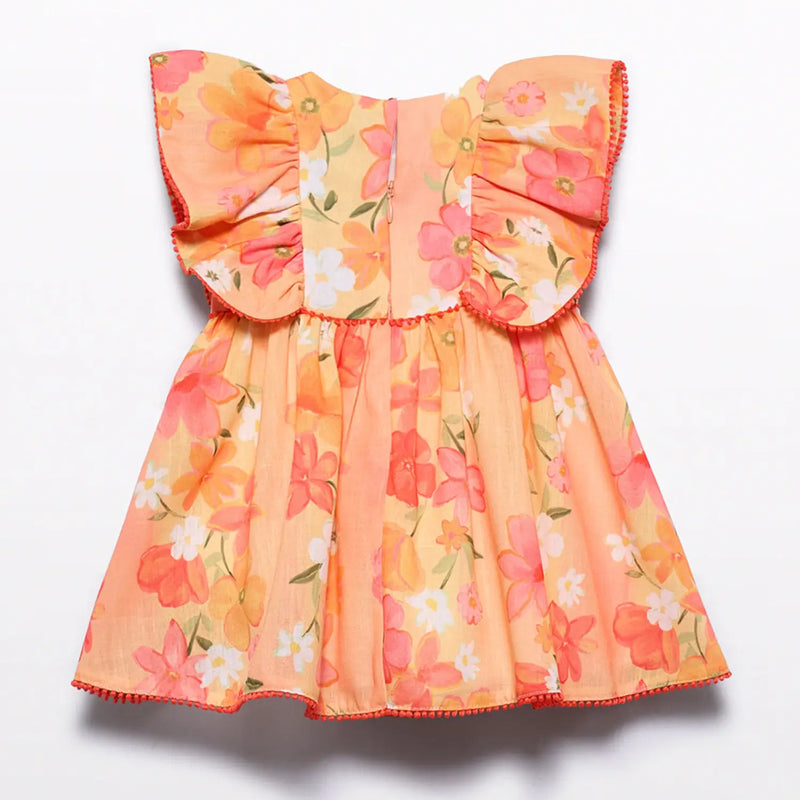 Back of the Abel and Lula floral dress.