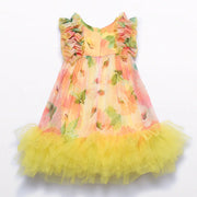 Back of the Abel and Lula girl's floral dress.