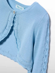Closer look at the Abel and Lula knitted bolero cardigan.