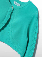 Closer look at the Abel and Lula knitted bolero cardigan.