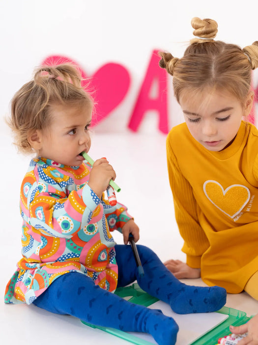 Girl wearing the Agatha Ruiz de la Prada circle dress.