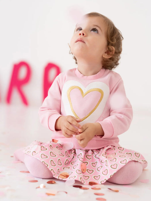 Girl modelling the Agatha Ruiz de la Prada cotton candy dress.