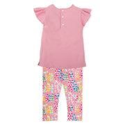 Back of the Agatha Ruiz de la Prada pink dots leggings set.