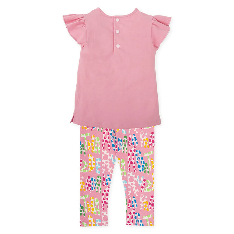 Back of the Agatha Ruiz de la Prada pink dots leggings set.