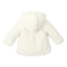 Back of the Agatha Ruiz de la Prada White Faux Fur Coat.