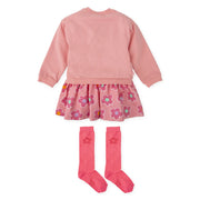 Rear view of the Agatha Ruiz de la Prada flower dress.