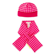 Back of the Agatha Ruiz de la Prada gingham hat & scarf.