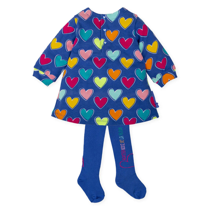 Back of the Agatha Ruiz de la Prada blue heart print dress.