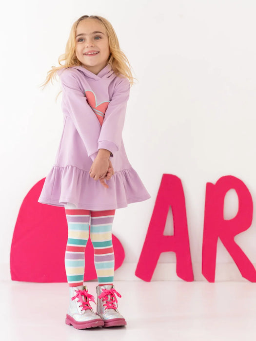 Girl wearing the Agatha Ruiz de la Prada hoodie dress.