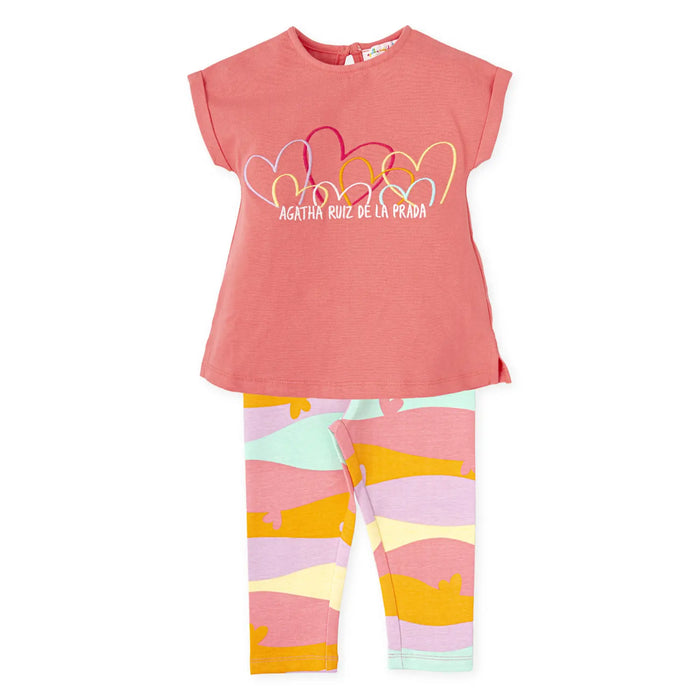 Agatha Ruiz de la Prada orange lavender leggings set - 8727.