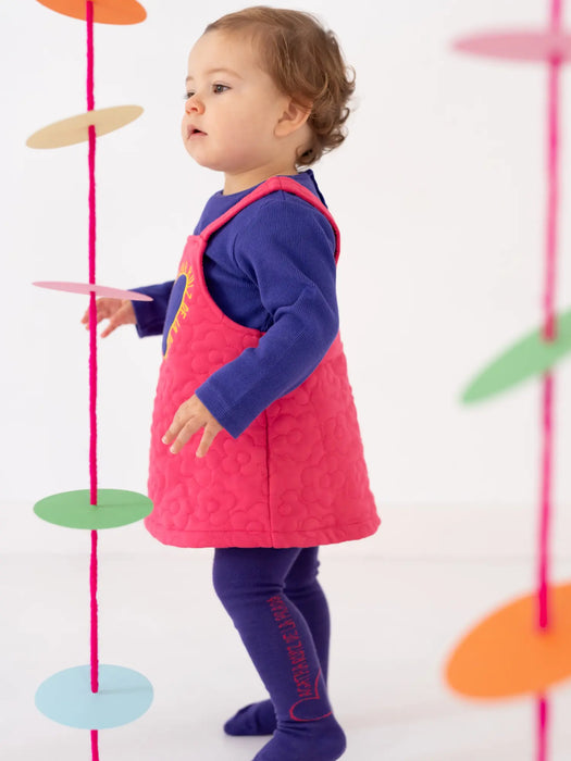 Girl modelling the Agatha Ruiz de la Prada quilted dress.