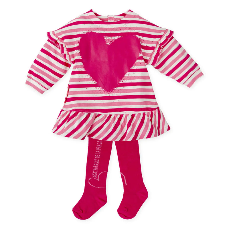 Agatha Ruiz de la Prada girl's striped dress - 8283.
