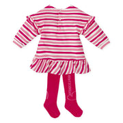 Back of the Agatha Ruiz de la Prada pink striped dress.