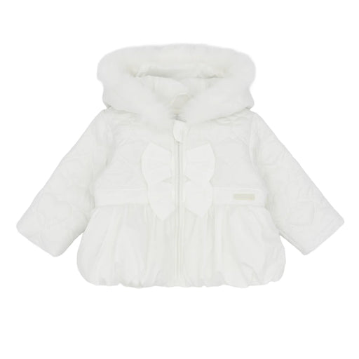 Amore girl's white bow jacket - am0112.