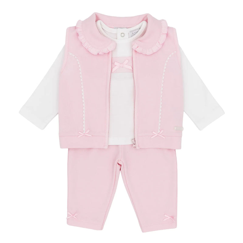 Amore baby girl's gilet set - am0102.