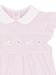 Closer view of the Amore little flower romper.