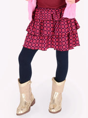 Closer look at the B.Nosy rua skirt showing detail of the geometric pattern.