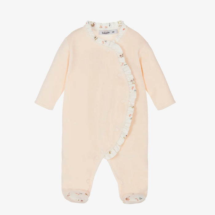 Babidu Velour Romper - Pink