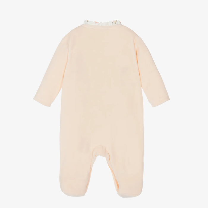 Babidu Velour Romper - Pink