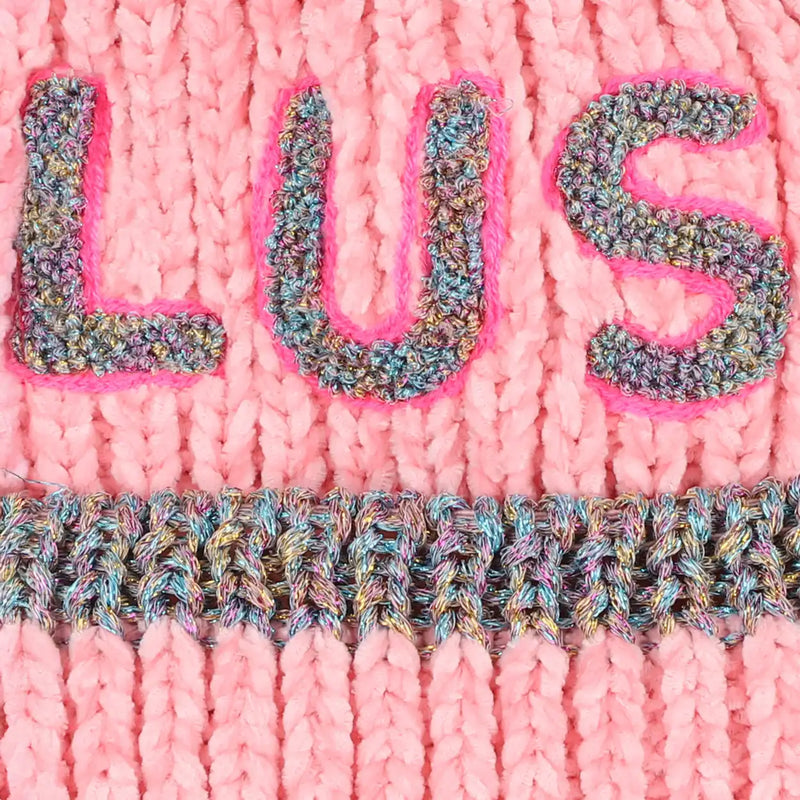 Closer look at the Billieblush bobble hat.