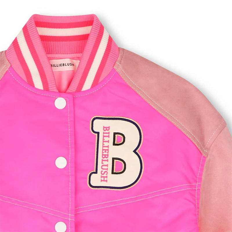 Closer view of the Billieblush bomber jacket.