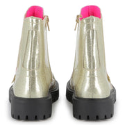 Back of the Billieblush gold gold glitter boots.