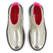 Billieblush gold glitter boots with pink inner lining.