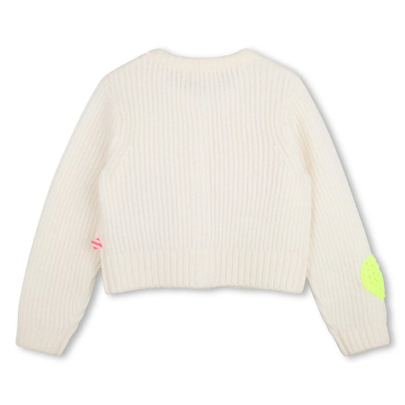 Back of the Billieblush cream cardigan.