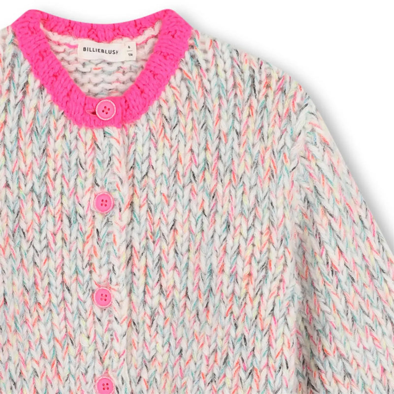 Closer look at the Billieblush chunky knit cardigan.
