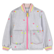 Billieblush girl's denim bomber jacket - u21909.