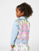 Girl modelling the Billieblush denim jacket.