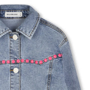 Closer look at the Billieblush denim jacket.