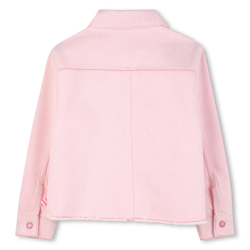 Back of the Billieblush pink denim jacket.