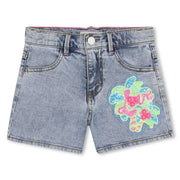 Billieblush girl's denim shorts - u21884.