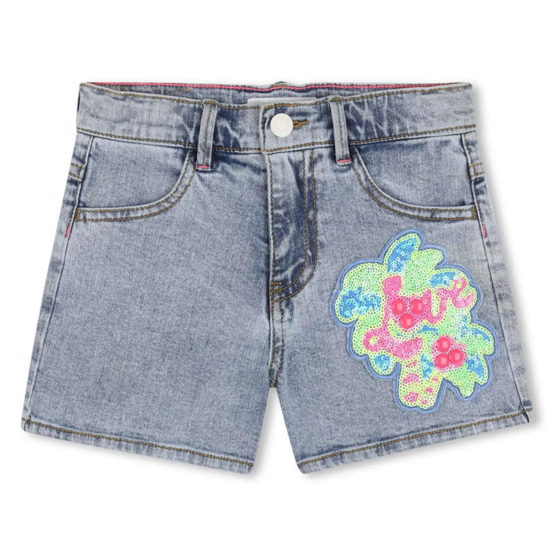 Billieblush girl's denim shorts - u21884.