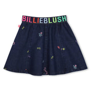 Back of the Billieblush girl's denim skirt.