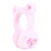 Side view of the Billieblush faux fur ear muffs.