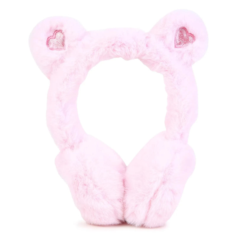 Billieblush pink faux fur ear muffs - u22498.