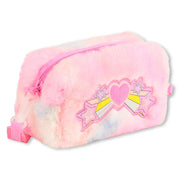 Closer view of the Billieblush faux fur handbag.